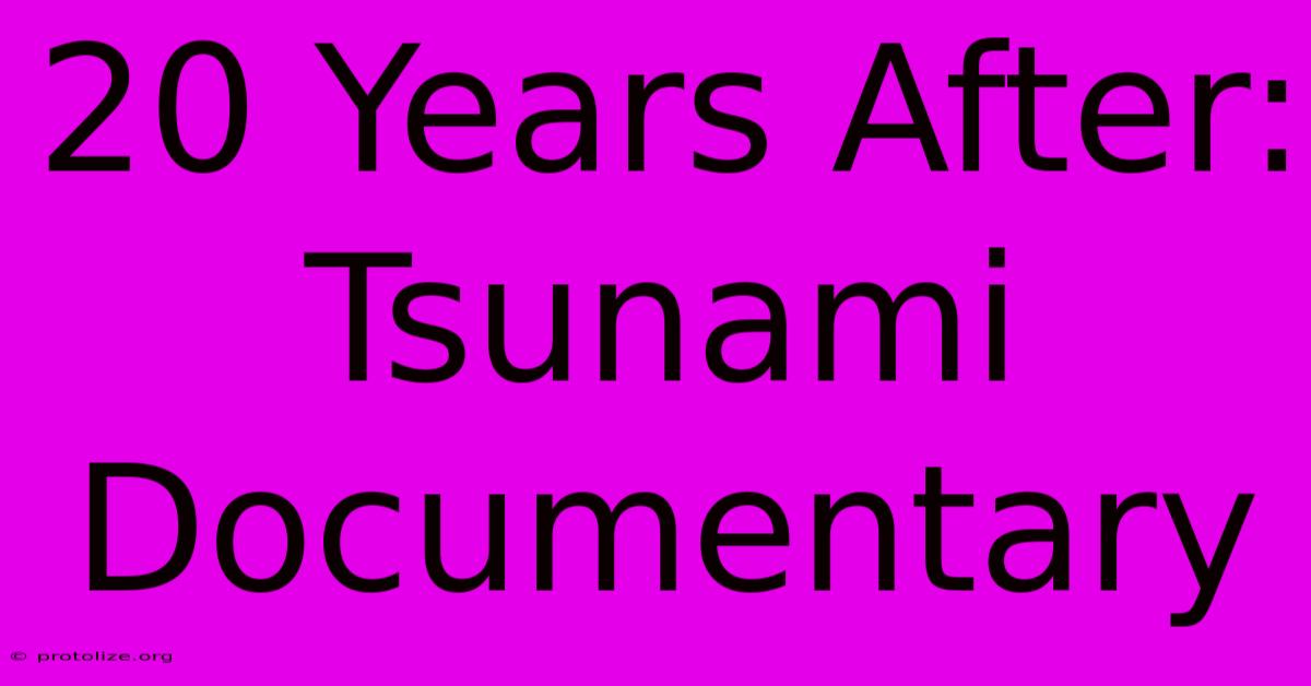 20 Years After: Tsunami Documentary 20 Years After: Tsunami Documentary