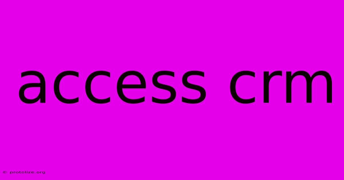 Access Crm