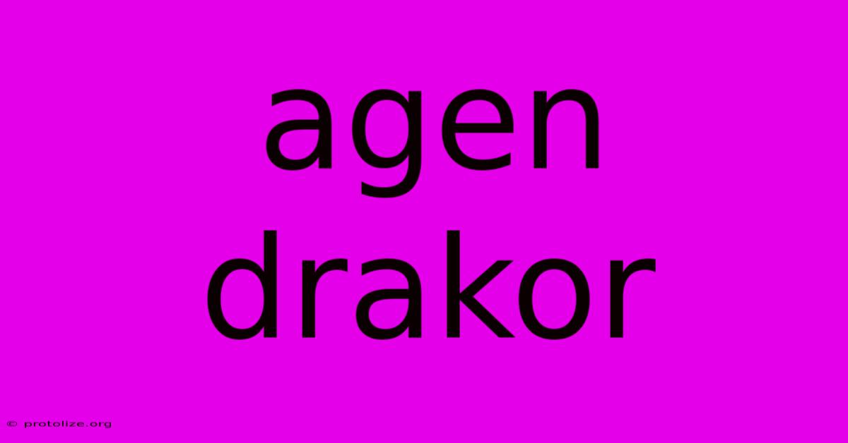 Agen Drakor