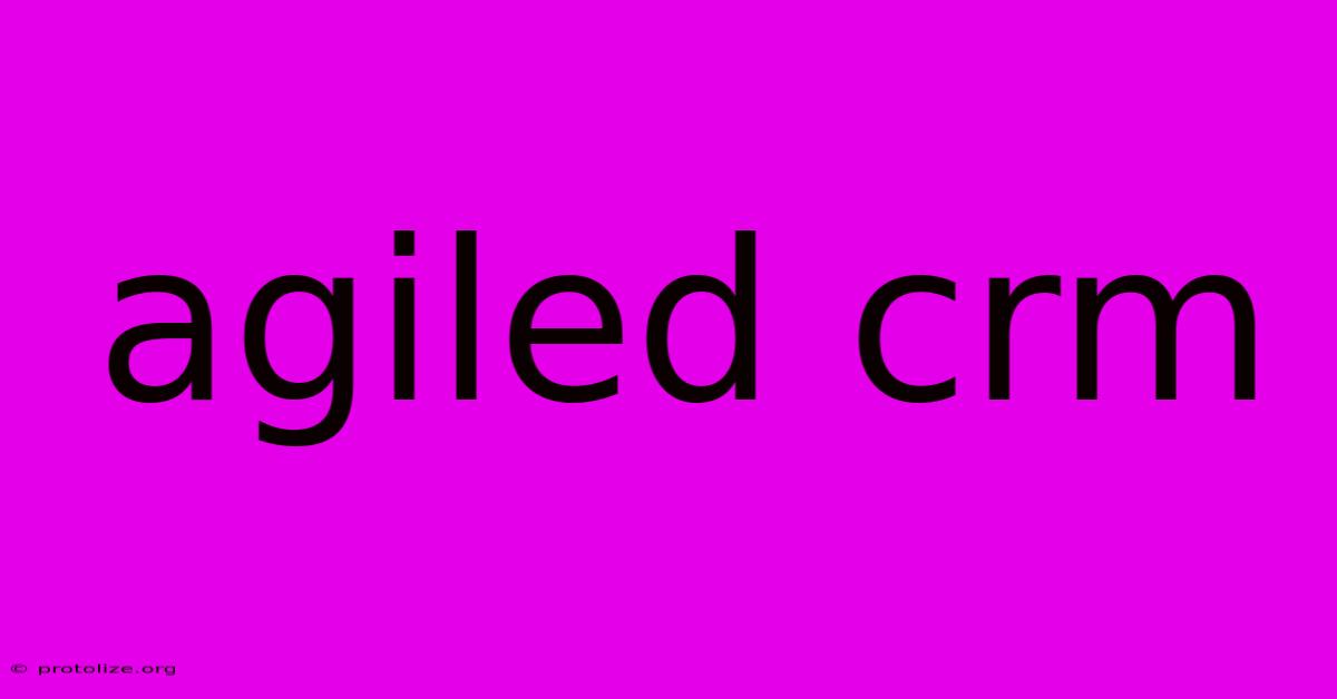 Agiled Crm Agiled Crm