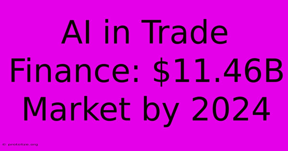 AI In Trade Finance: $11.46B Market By 2024 AI In Trade Finance: $11.46B Market By 2024
