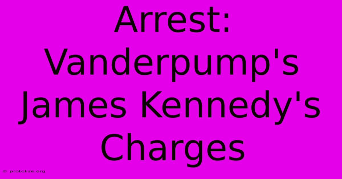 Arrest: Vanderpump's James Kennedy's Charges