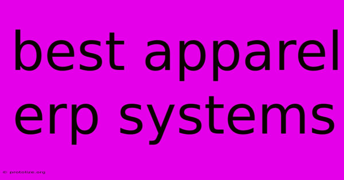 Best Apparel Erp Systems Best Apparel Erp Systems