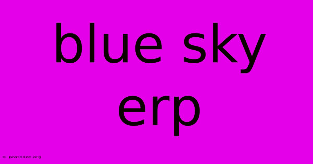 Blue Sky Erp