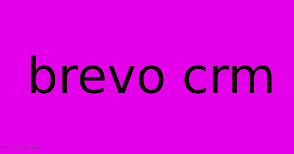 Brevo Crm Brevo Crm