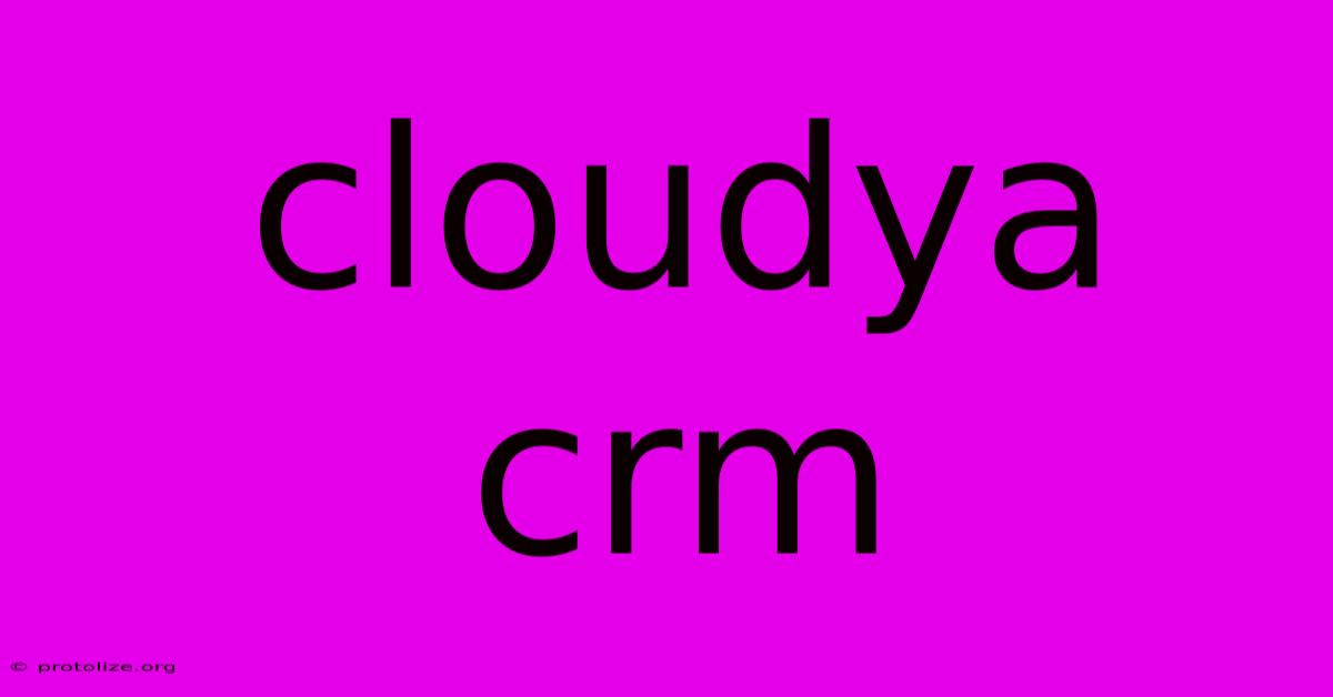 Cloudya Crm Cloudya Crm