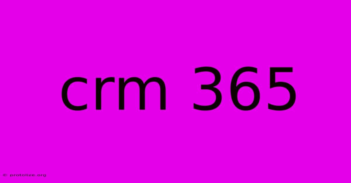 Crm 365