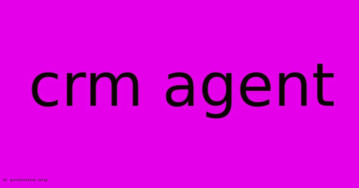 Crm Agent Crm Agent