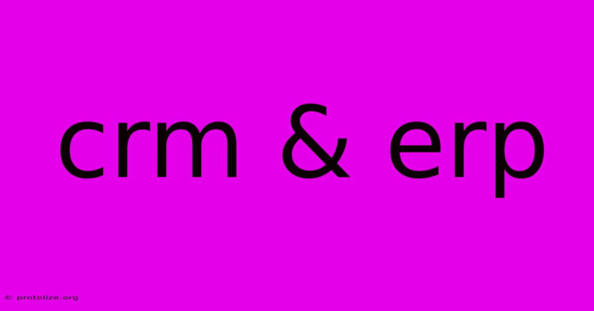 Crm & Erp Crm & Erp