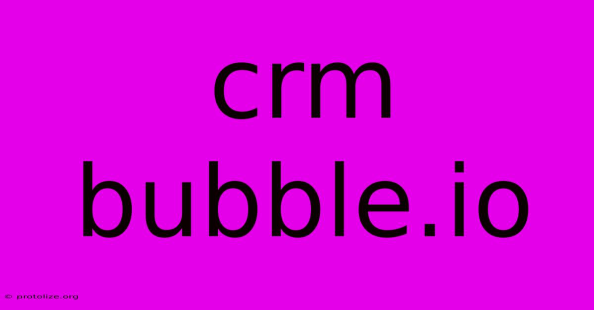 Crm Bubble.io Crm Bubble.io