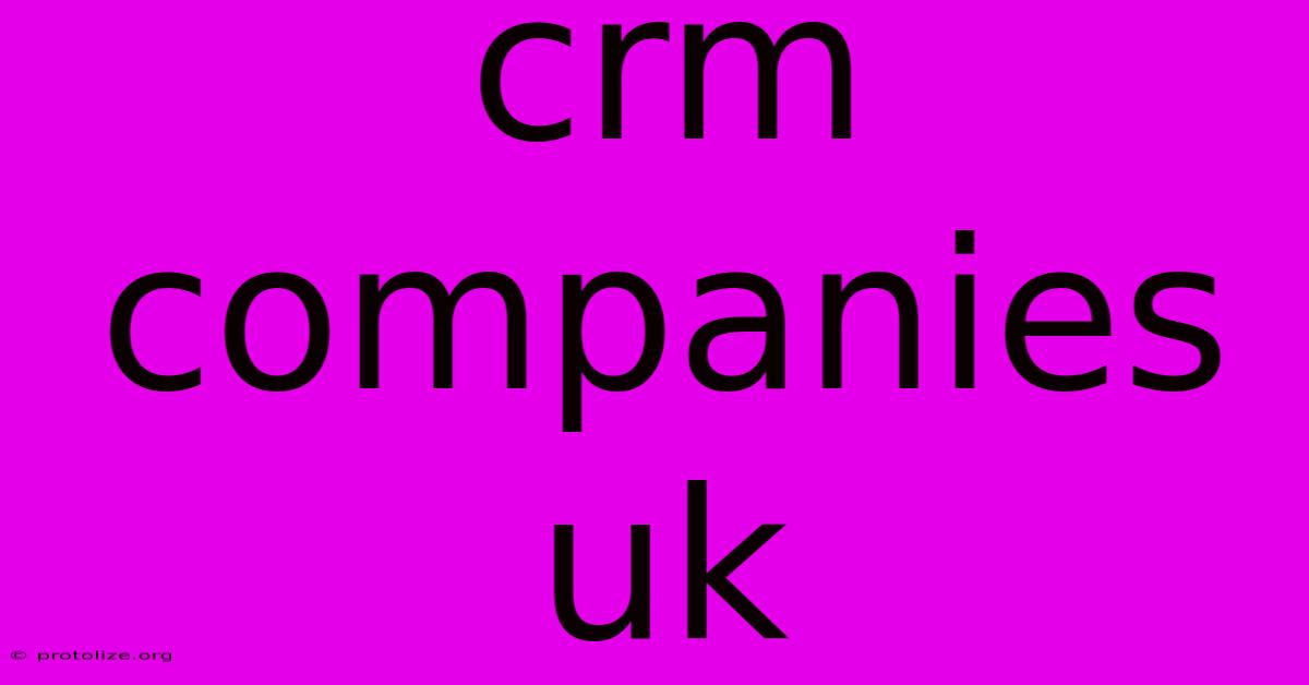 Crm Companies Uk Crm Companies Uk