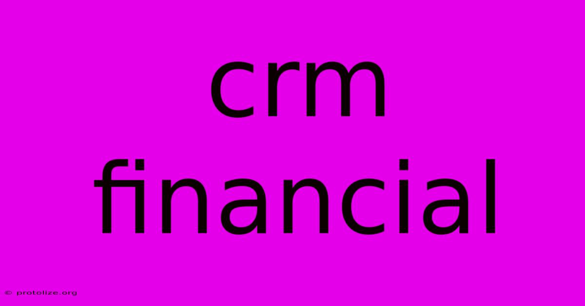 Crm Financial Crm Financial