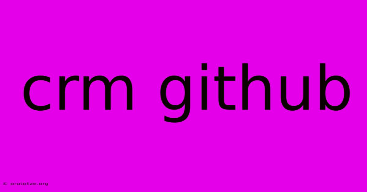 Crm Github Crm Github