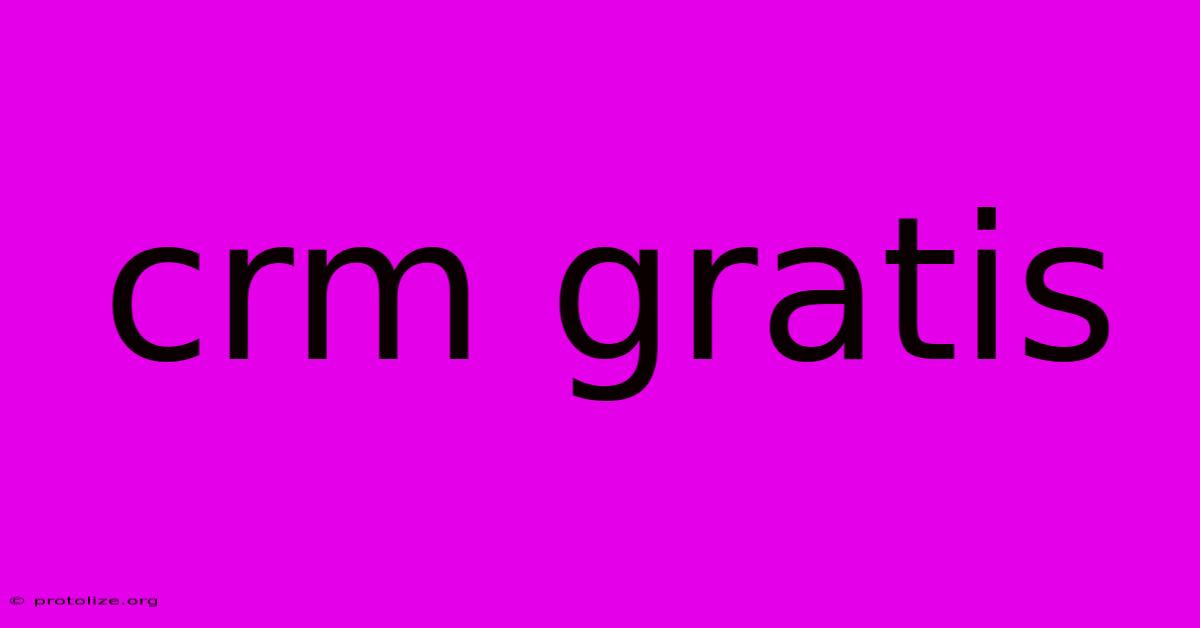 Crm Gratis Crm Gratis