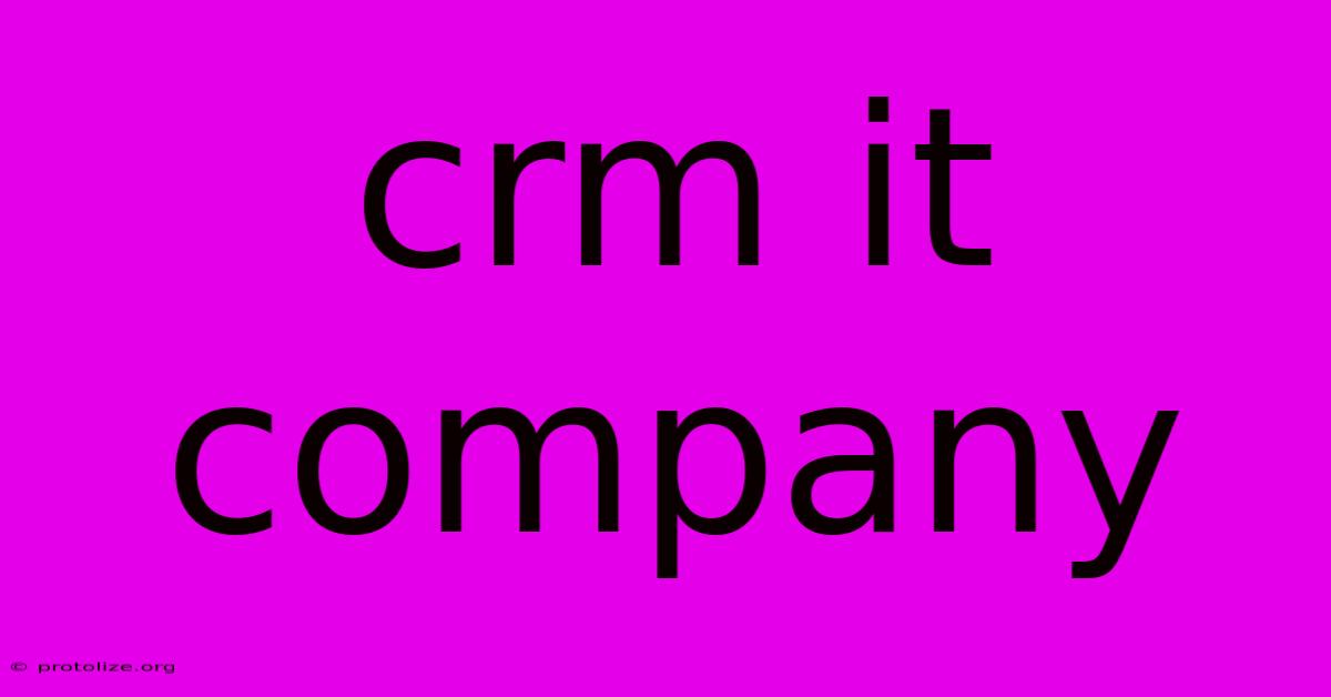 Crm It Company Crm It Company