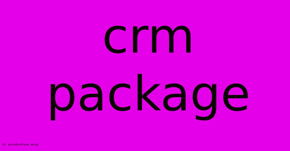 Crm Package Crm Package