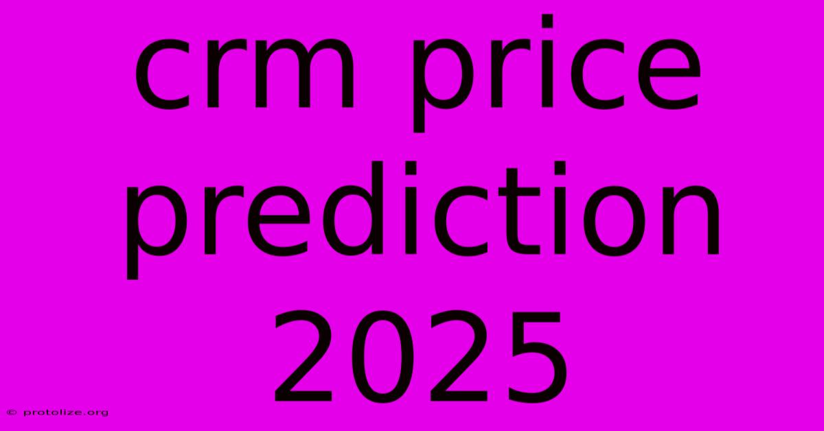 Crm Price Prediction 2025