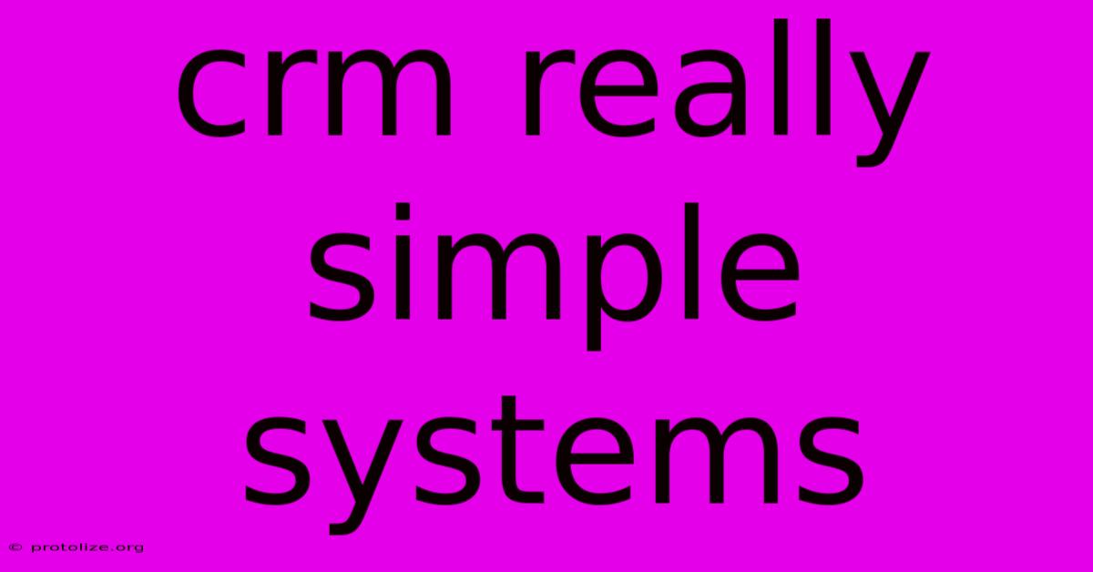 Crm Really Simple Systems Crm Really Simple Systems
