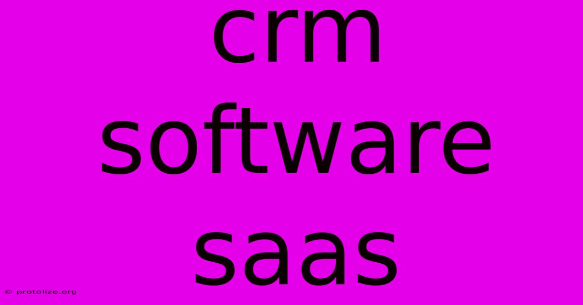 Crm Software Saas Crm Software Saas