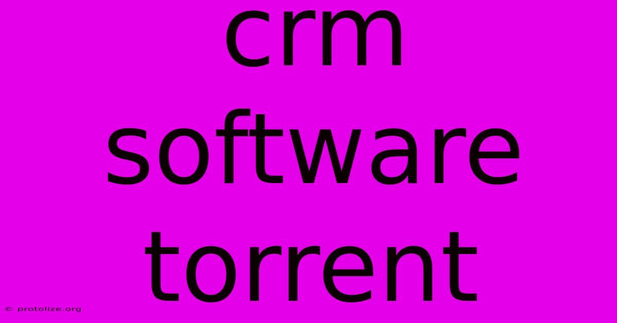 Crm Software Torrent