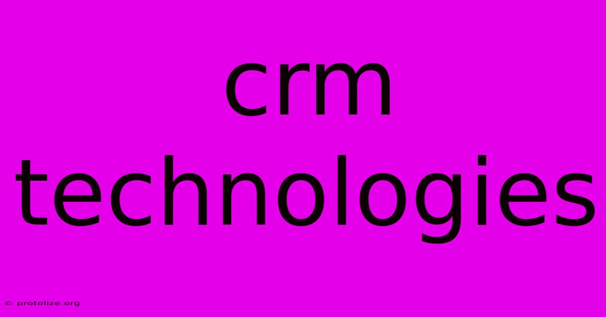 Crm Technologies