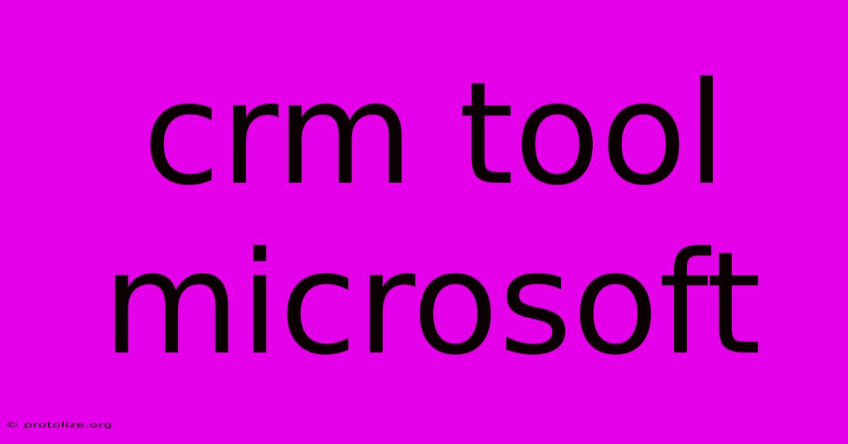 Crm Tool Microsoft Crm Tool Microsoft
