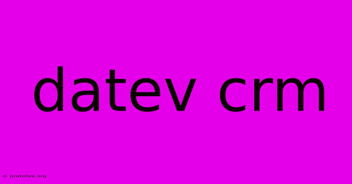 Datev Crm Datev Crm