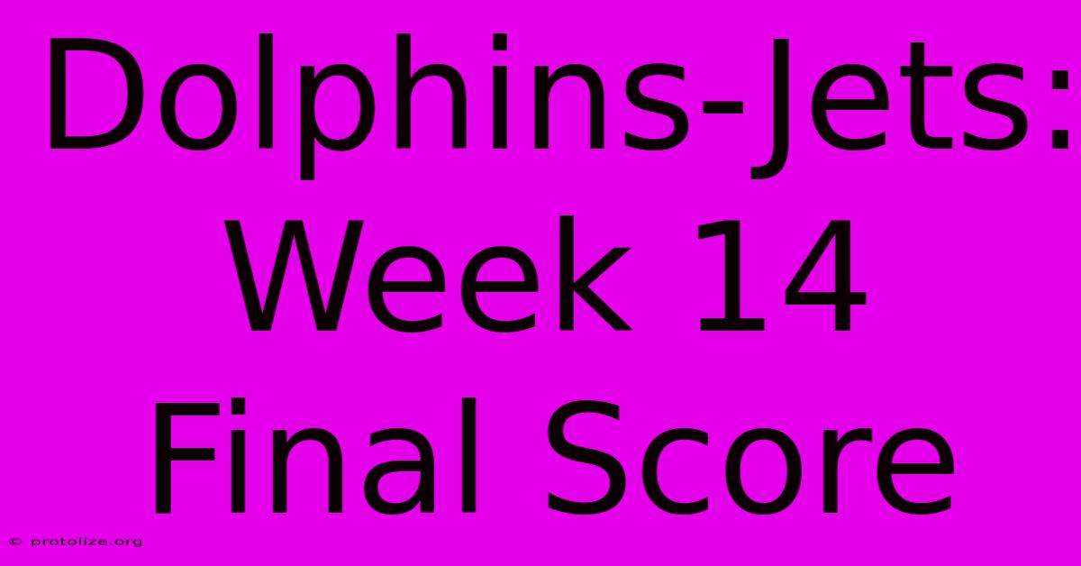 Dolphins-Jets: Week 14 Final Score Dolphins-Jets: Week 14 Final Score