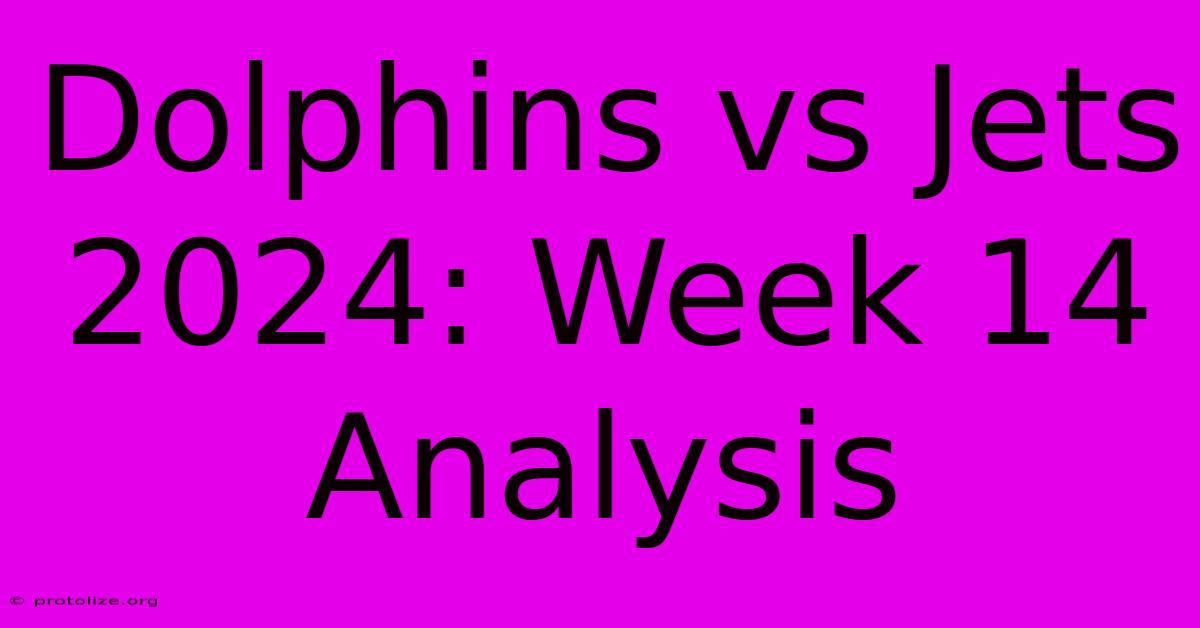 Dolphins Vs Jets 2024: Week 14 Analysis Dolphins Vs Jets 2024: Week 14 Analysis
