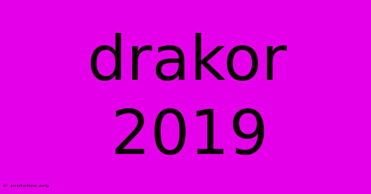 Drakor 2019