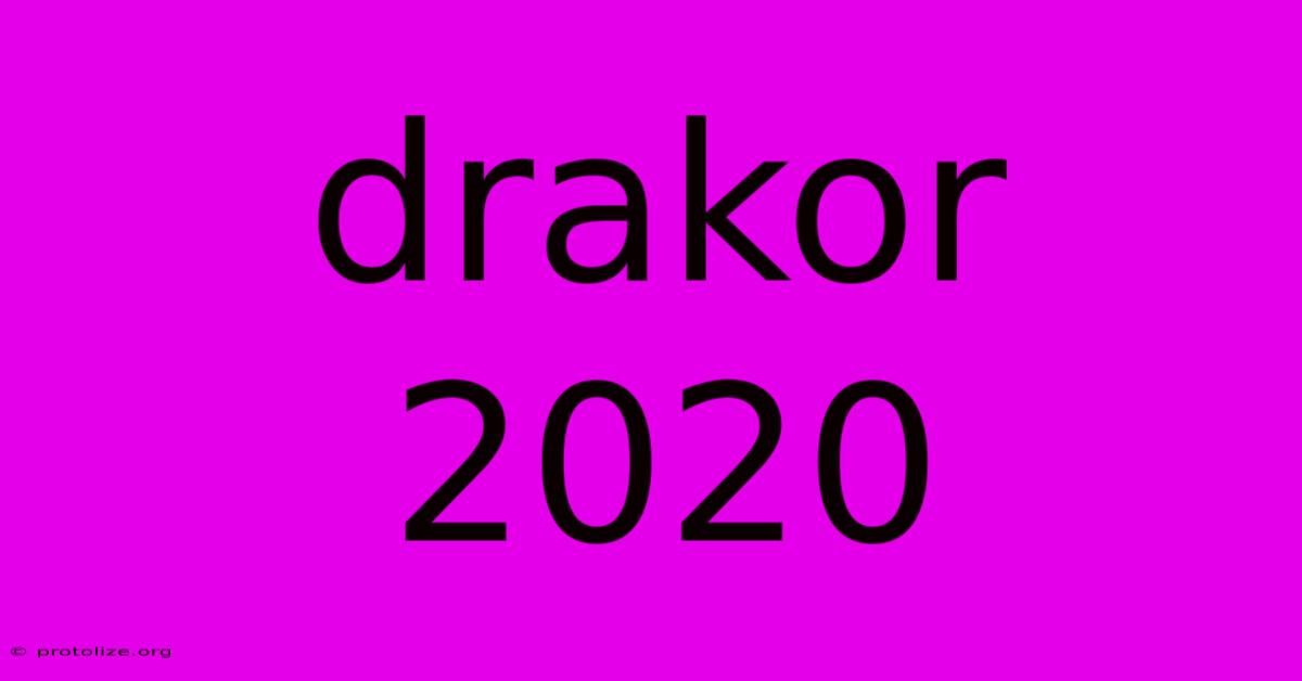 Drakor 2020