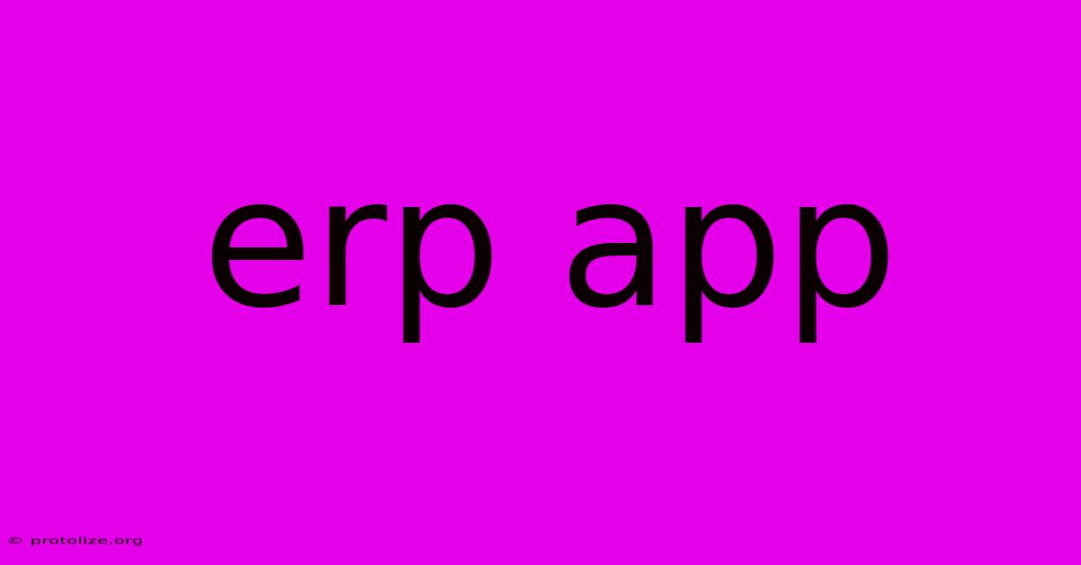 Erp App Erp App
