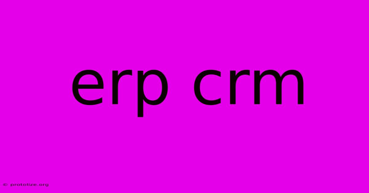 Erp Crm Erp Crm