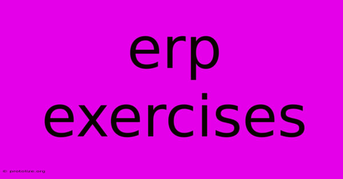 Erp Exercises Erp Exercises