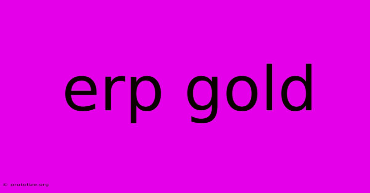 Erp Gold Erp Gold