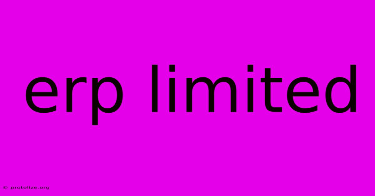 Erp Limited Erp Limited
