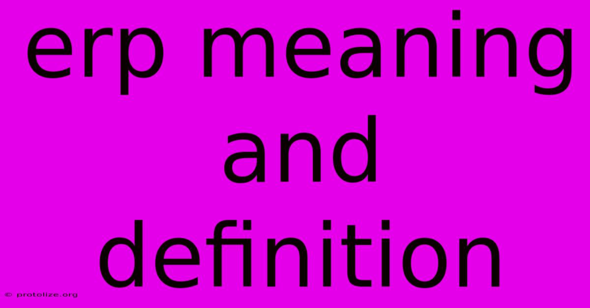 Erp Meaning And Definition Erp Meaning And Definition