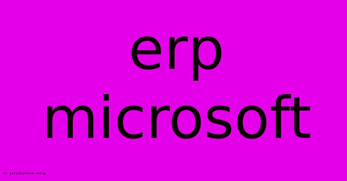 Erp Microsoft