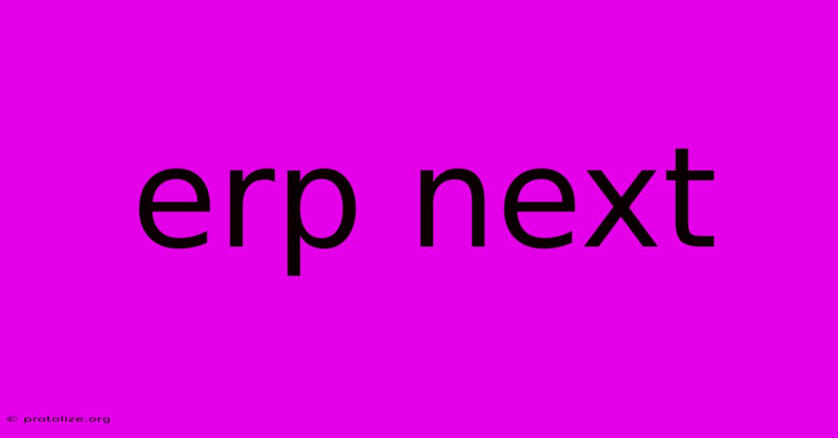 Erp Next Erp Next