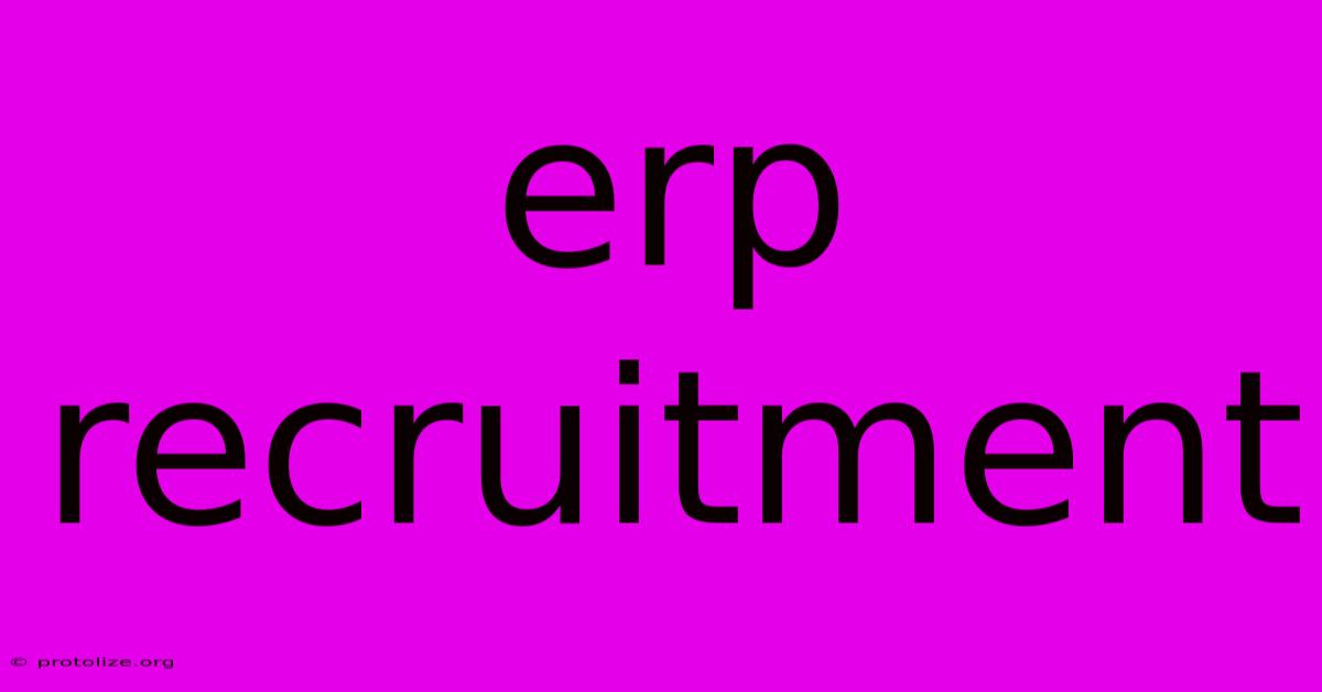 Erp Recruitment