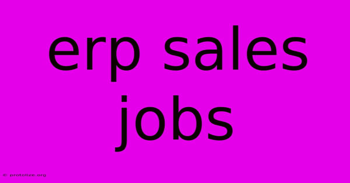 Erp Sales Jobs