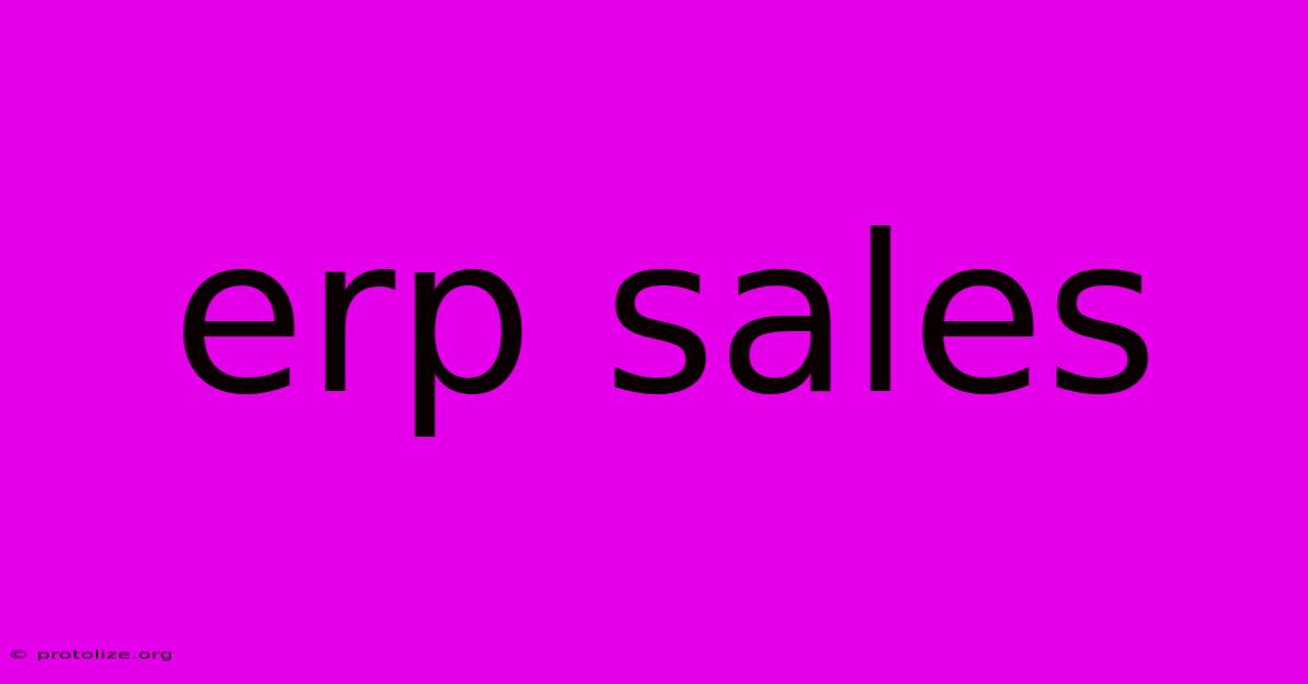 Erp Sales Erp Sales