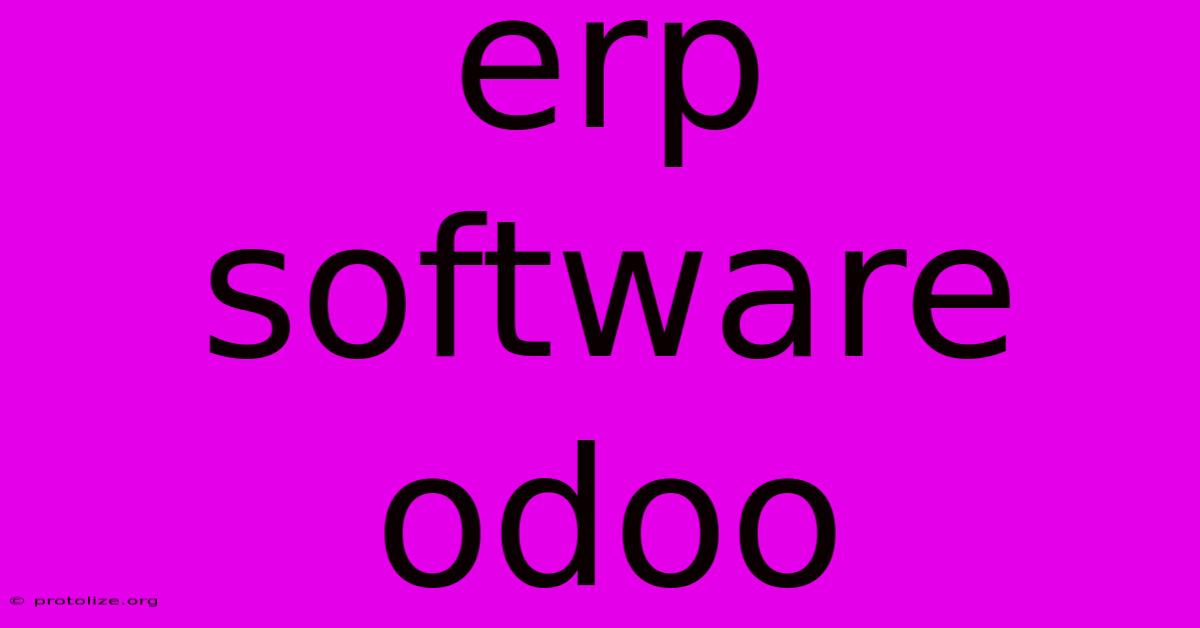 Erp Software Odoo