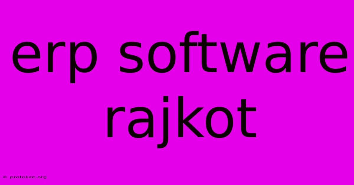 Erp Software Rajkot