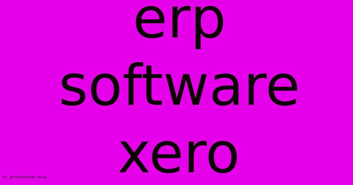 Erp Software Xero