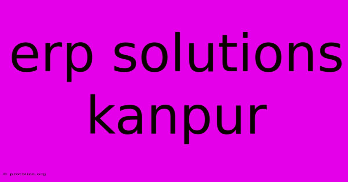Erp Solutions Kanpur