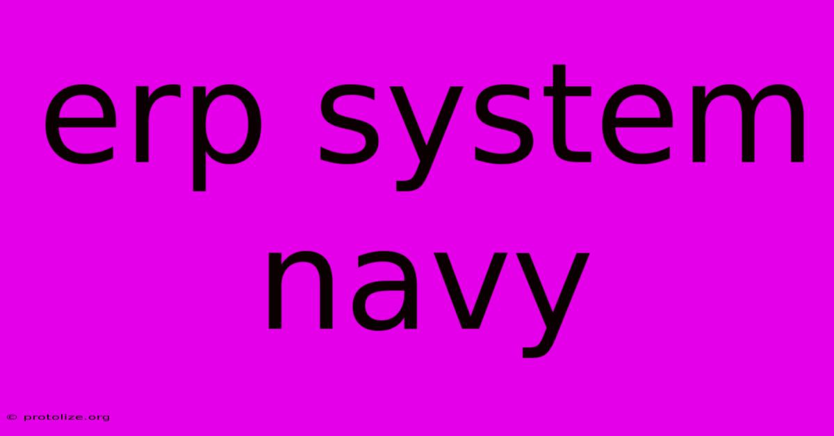 Erp System Navy Erp System Navy