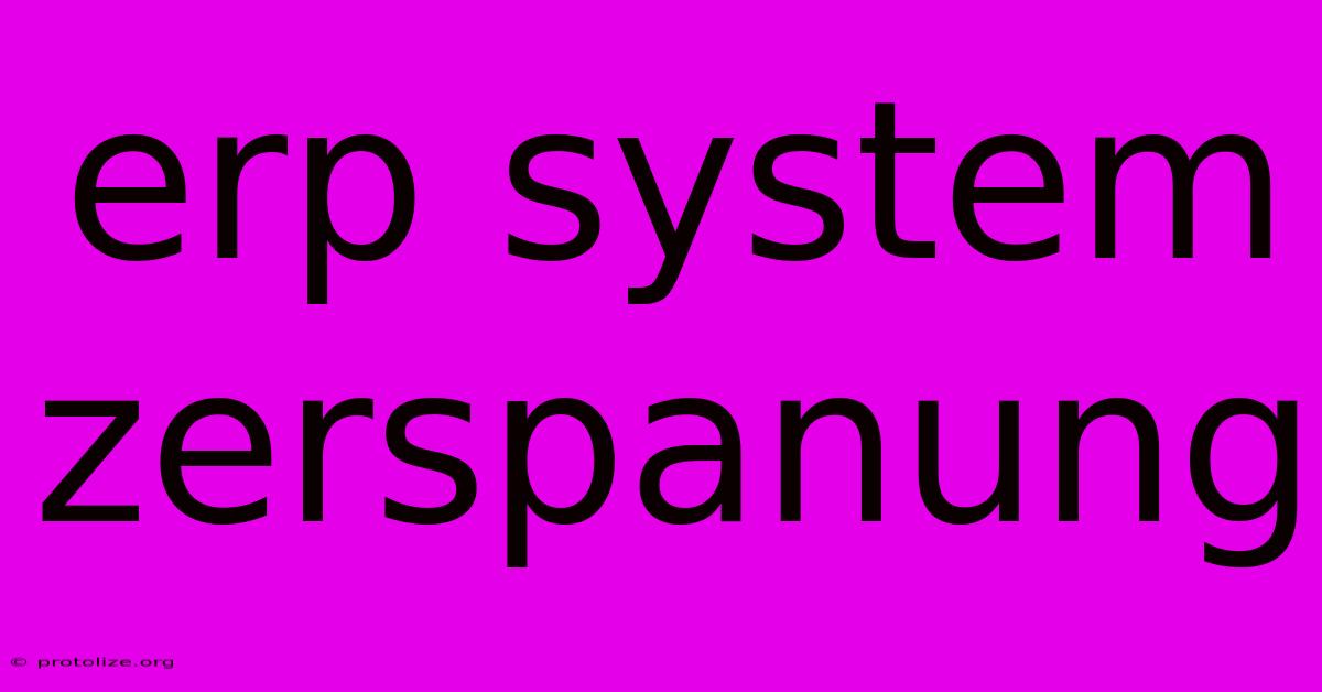 Erp System Zerspanung Erp System Zerspanung
