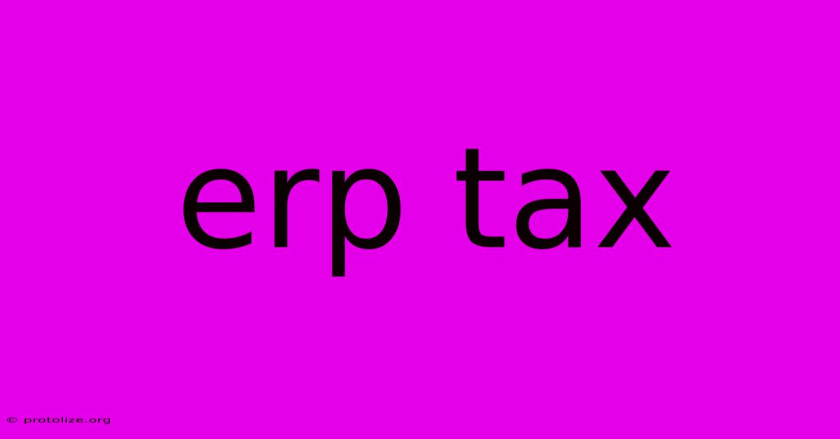 Erp Tax Erp Tax