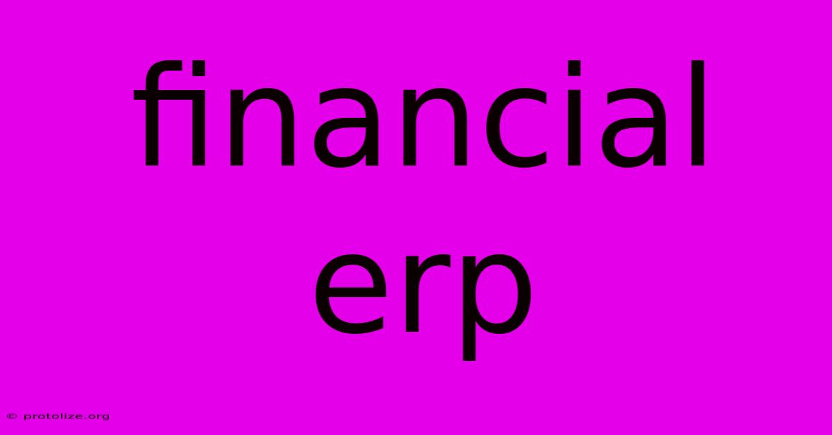 Financial Erp Financial Erp
